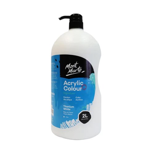 MONT MARTE ACRYLIC COLOUR PAINT - Titanium White 2L